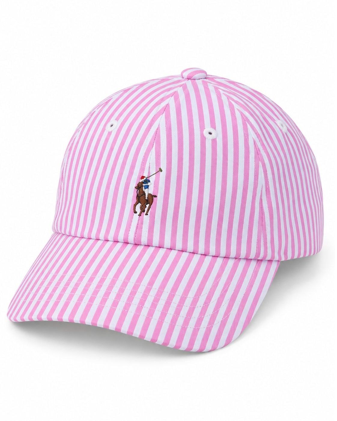 כובע פסים ורוד Ralph Lauren מקורי, חזית
