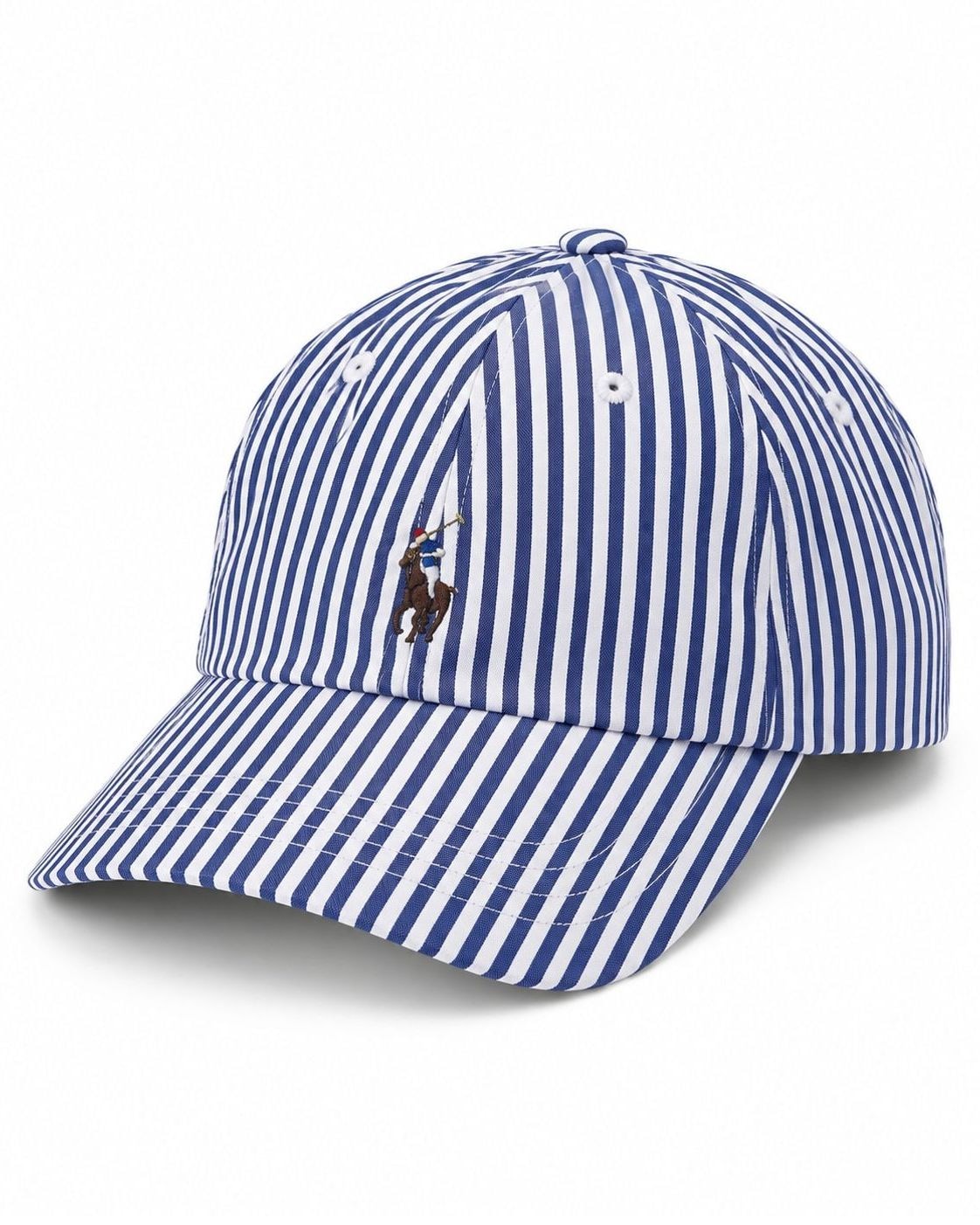 כובע פסים כחול Ralph Lauren מקורי, שלושת רבעי