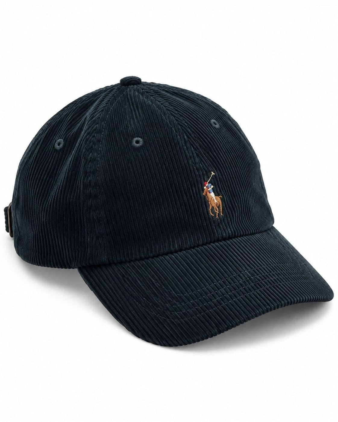 כובע קורדרוי שחור Ralph Lauren מקורי, שלושת רבעי